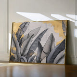Floral 990 Canvas Art 18" x 24" / 45 x 60 cm / Black