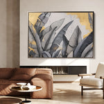 Floral 990 Canvas Art 18" x 24" / 45 x 60 cm / Black