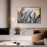 Floral 990 Canvas Art 18" x 24" / 45 x 60 cm / Black
