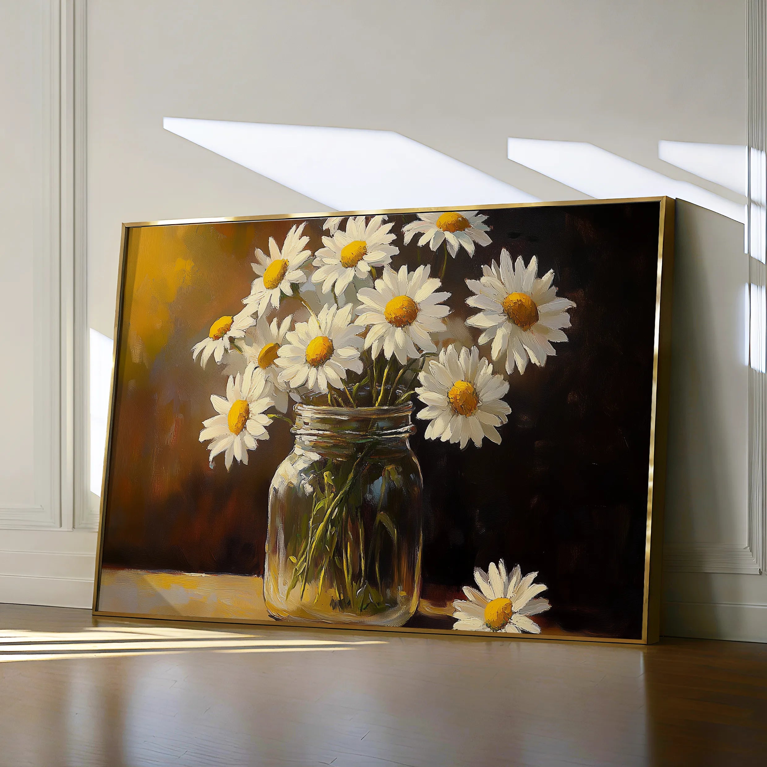 Floral 991 Canvas Art 18" x 24" / 45 x 60 cm / Black