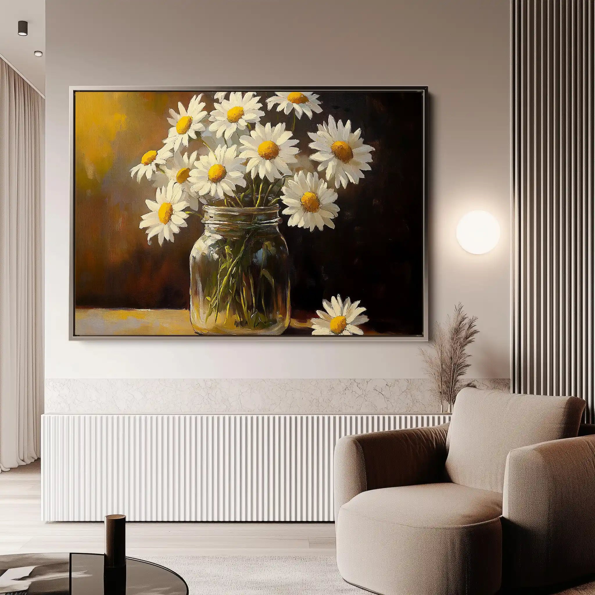 Floral 991 Canvas Art 60 x 40 cm / Black