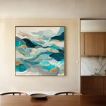 Abstract 992 Canvas Art 16" x 16" / 40 x 40 cm / Black