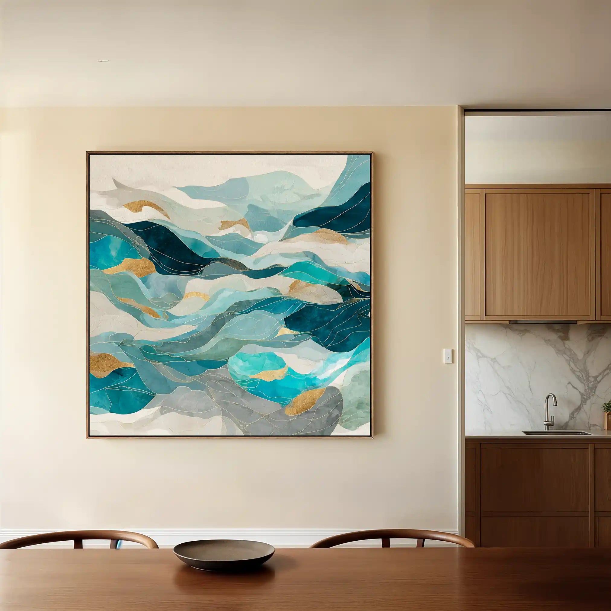 Abstract 992 Canvas Art 60 x 60 cm / Black