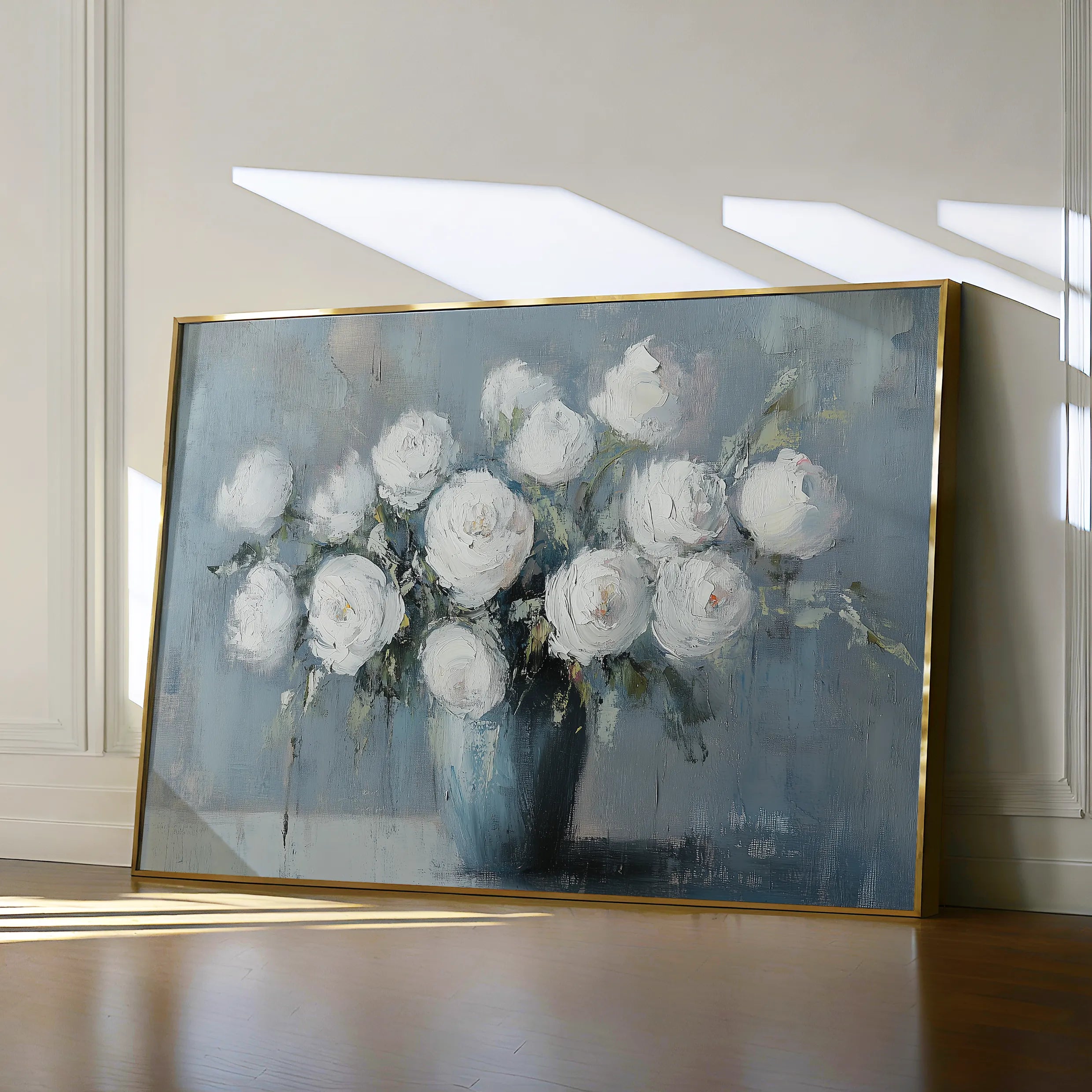 Floral 992 Canvas Art 18" x 24" / 45 x 60 cm / Black