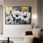 Floral 993 Canvas Art 18" x 24" / 45 x 60 cm / Black