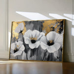 Floral 993 Canvas Art 18" x 24" / 45 x 60 cm / Black