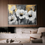 Floral 993 Canvas Art 18" x 24" / 45 x 60 cm / Black