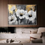 Floral 993 Canvas Art 60 x 40 cm / Black