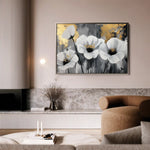 Floral 993 Canvas Art 60 x 40 cm / Black