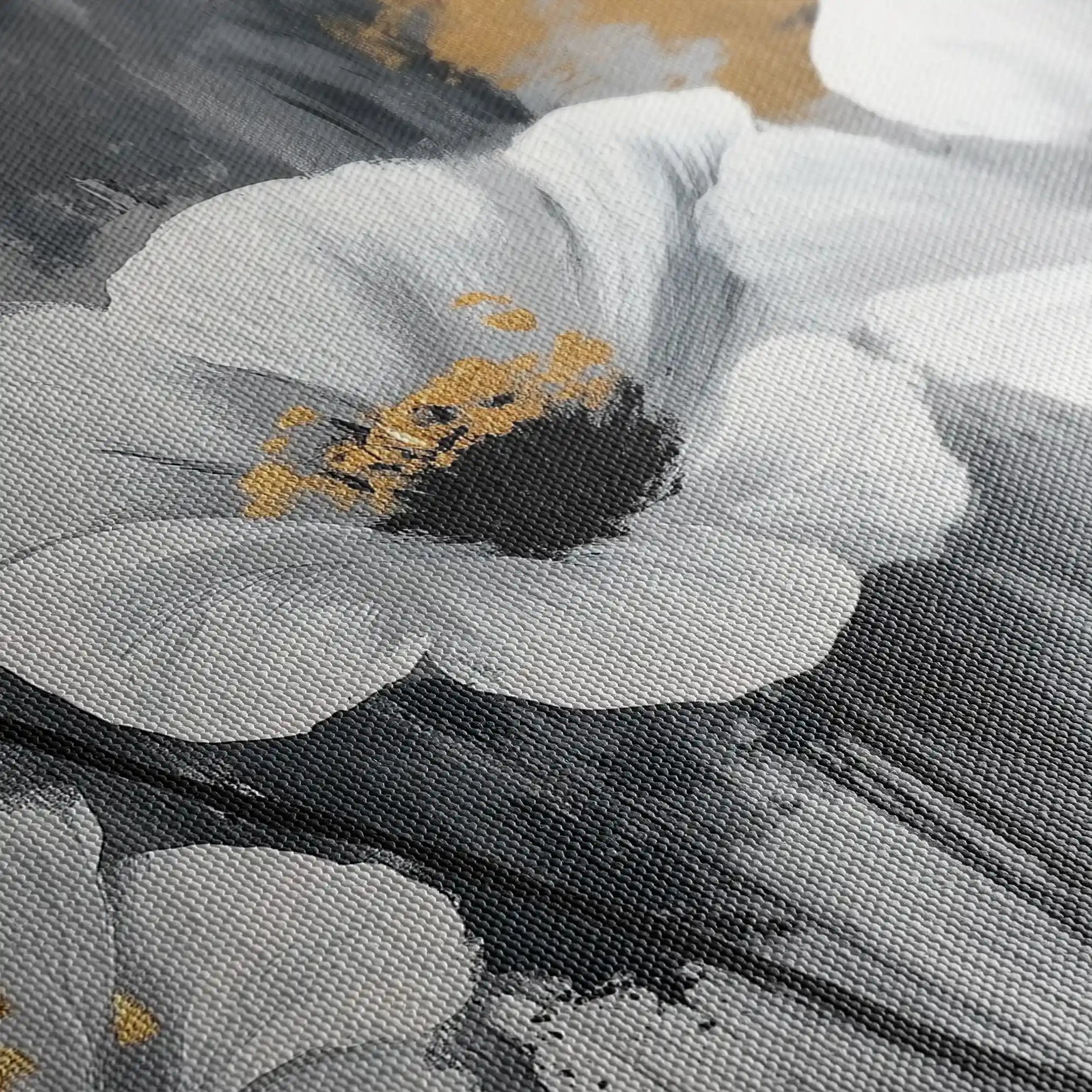 Floral 993 Canvas Art 60 x 40 cm / Black