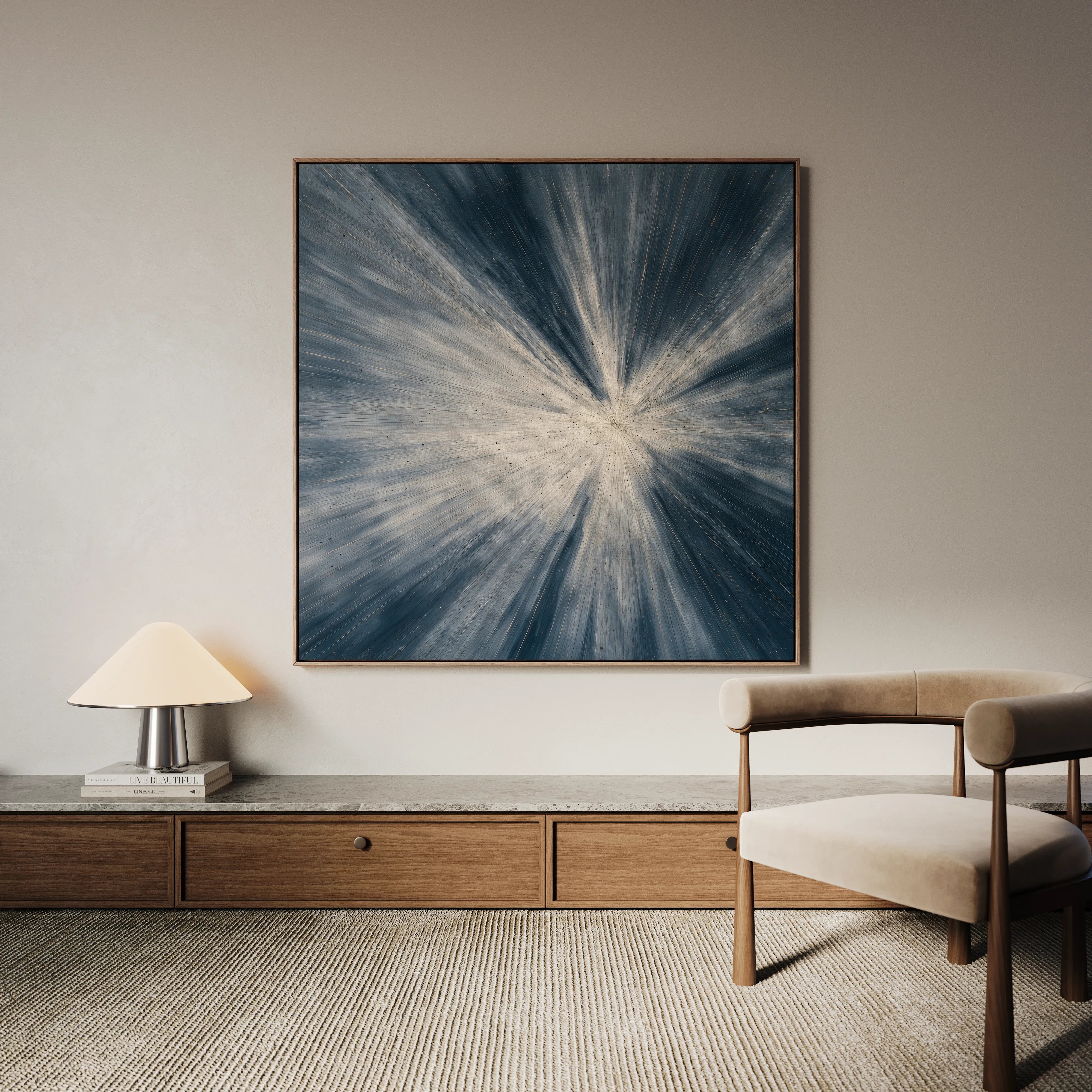 Abstract 994 Canvas Art 16" x 16" / 40 x 40 cm / Black