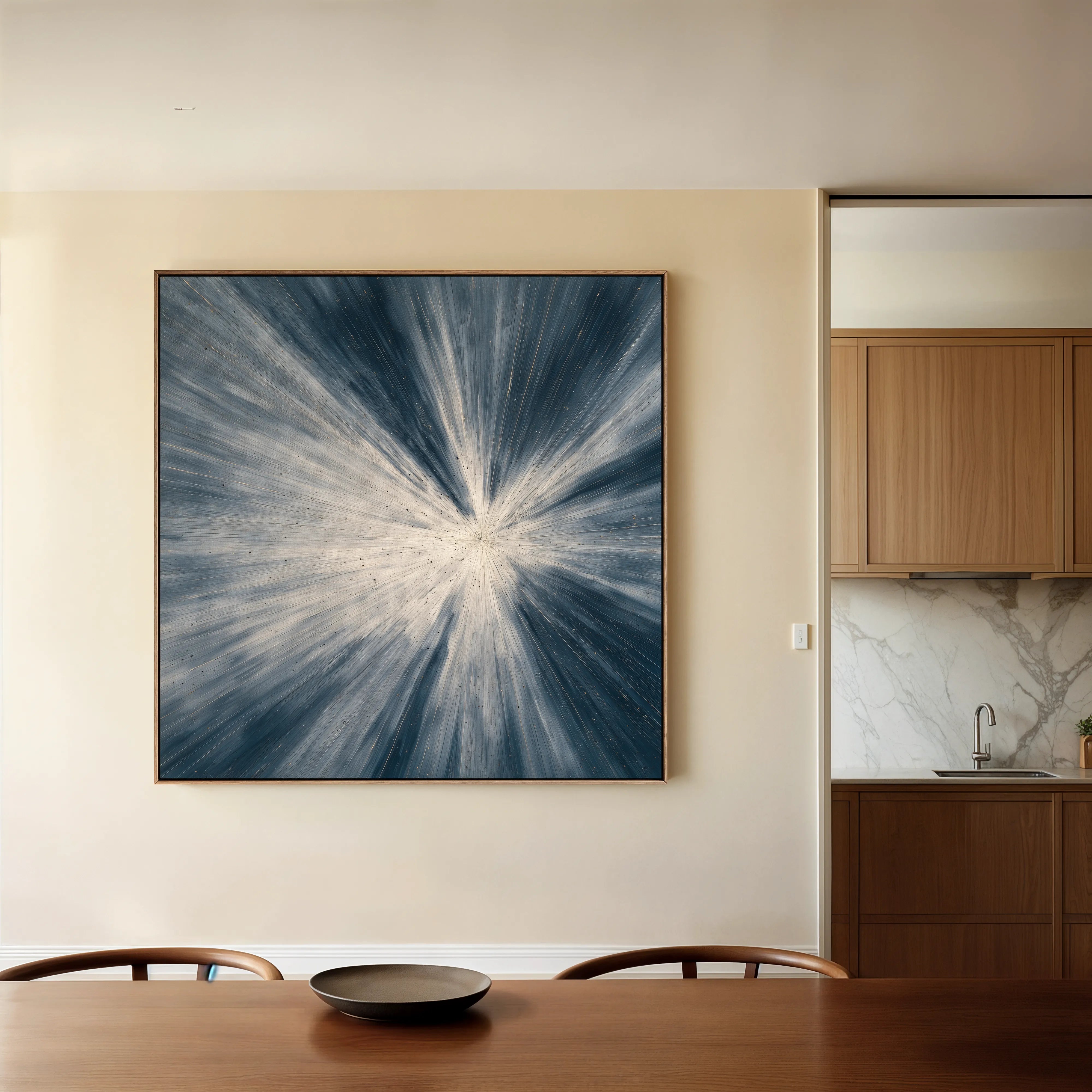 Abstract 994 Canvas Art 16" x 16" / 40 x 40 cm / Black