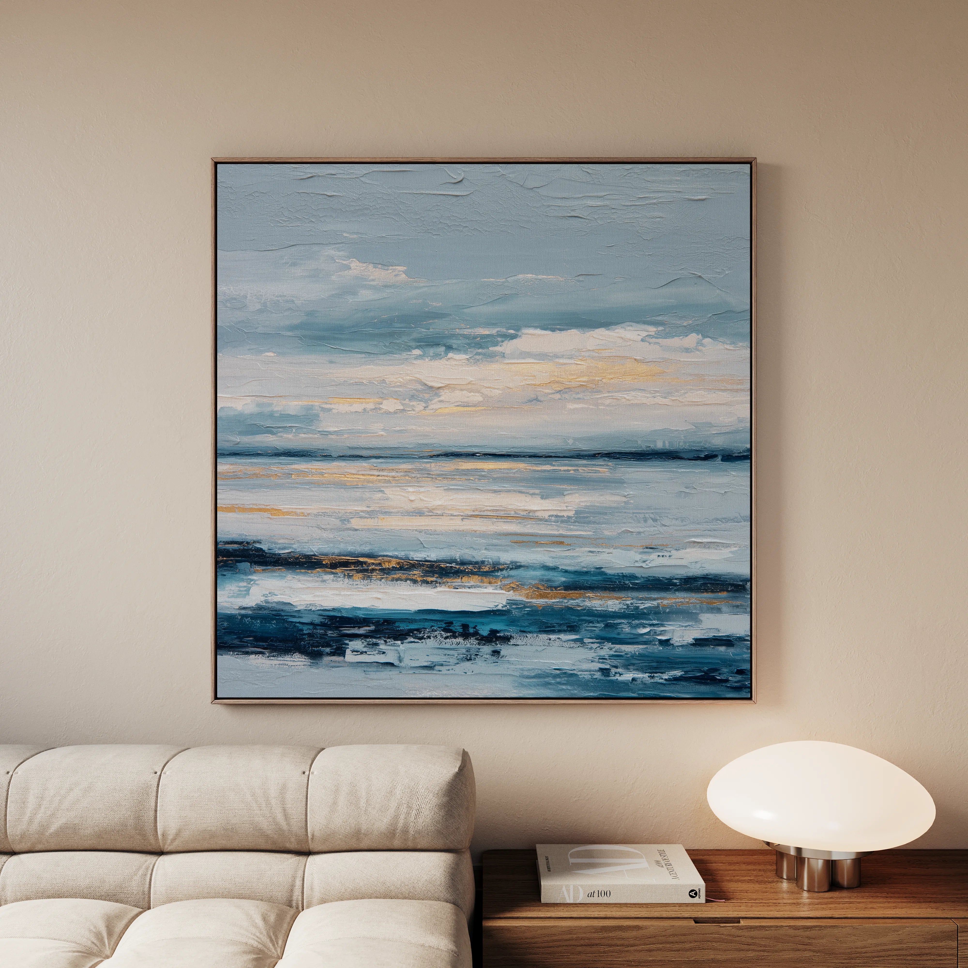 Abstract 995 Canvas Art 16" x 16" / 40 x 40 cm / Black