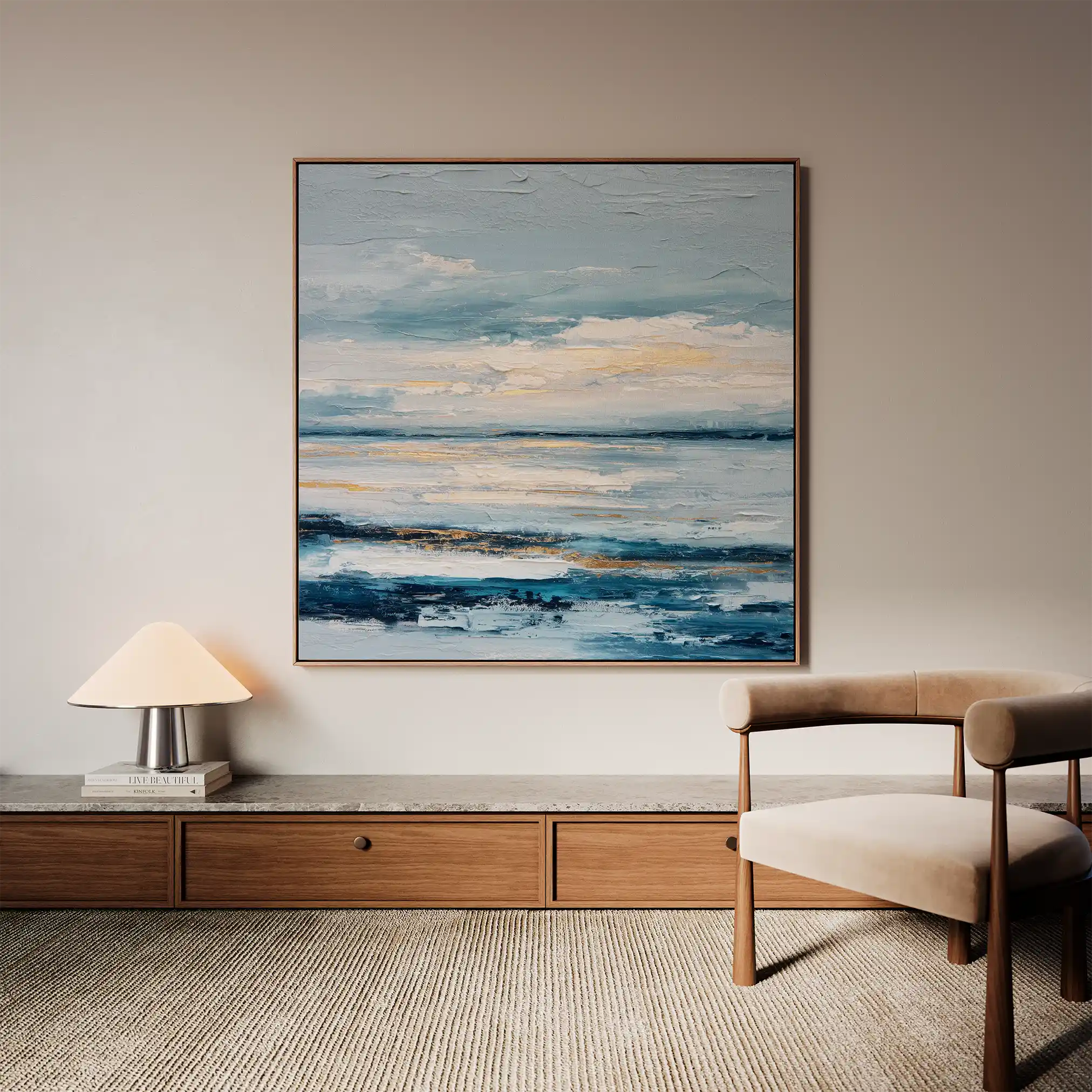 Abstract 995 Canvas Art 60 x 60 cm / Black