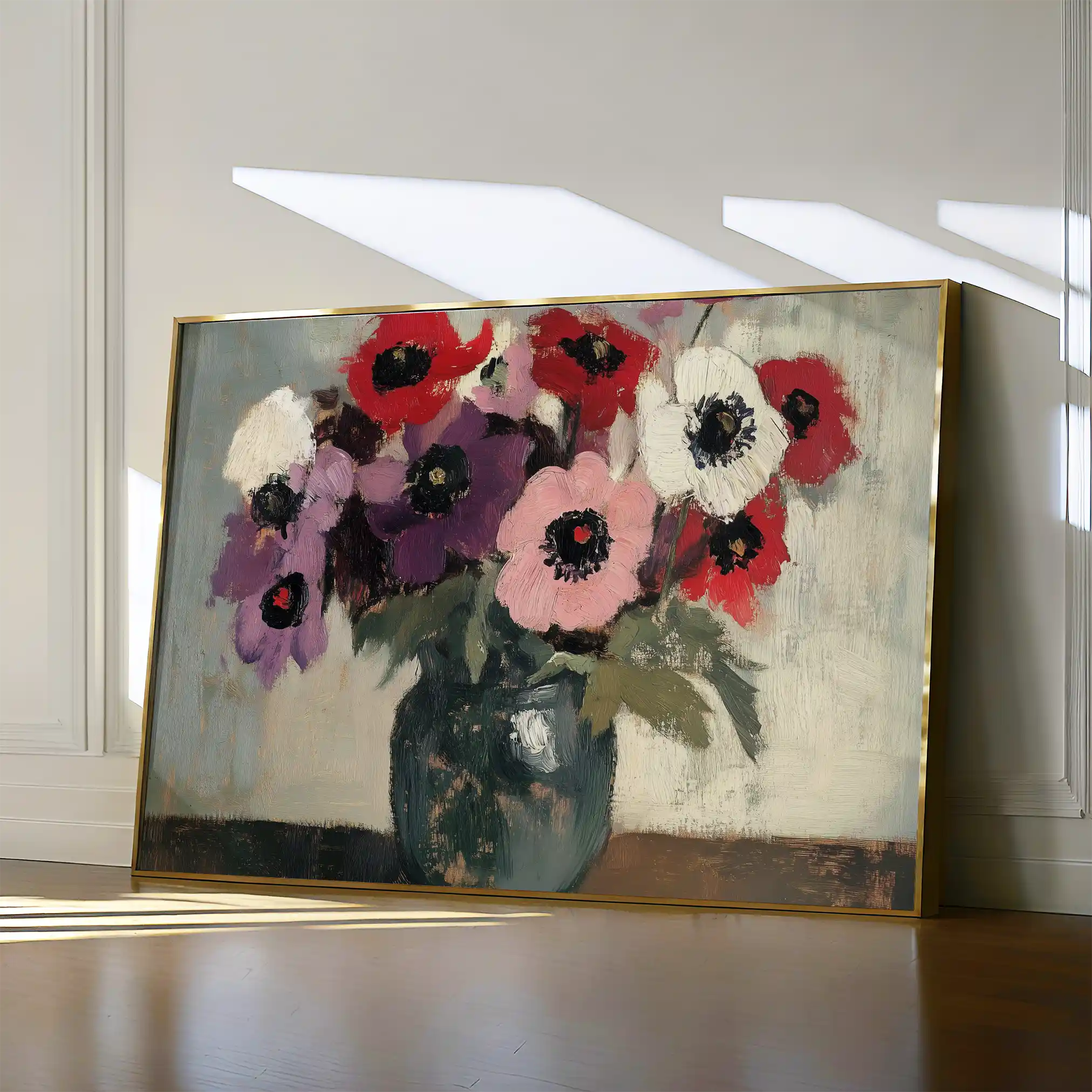 Floral 995 Canvas Art 60 x 40 cm / Black