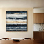 Abstract 996 Canvas Art 16" x 16" / 40 x 40 cm / Black