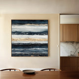 Abstract 996 Canvas Art 16" x 16" / 40 x 40 cm / Black