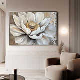 Floral 996 Canvas Art 18" x 24" / 45 x 60 cm / Black