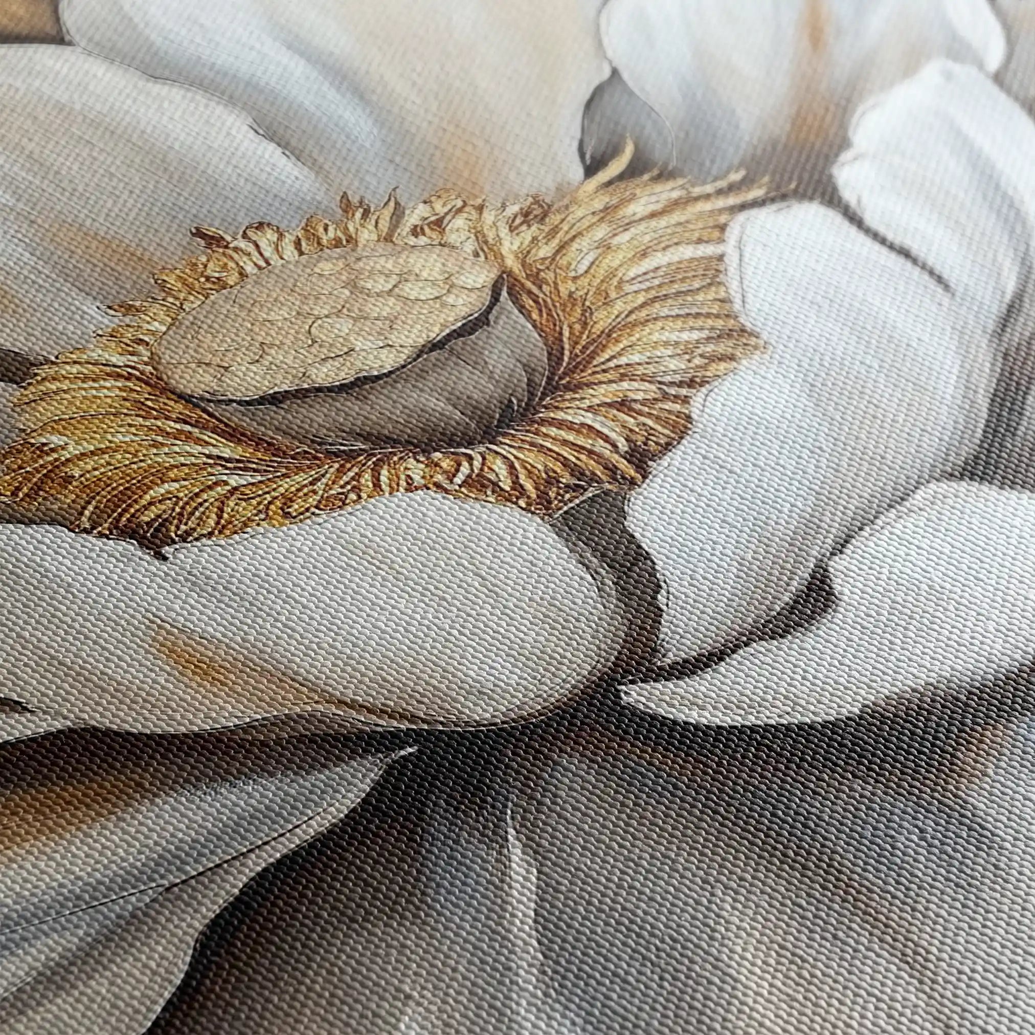Floral 996 Canvas Art 60 x 40 cm / Black