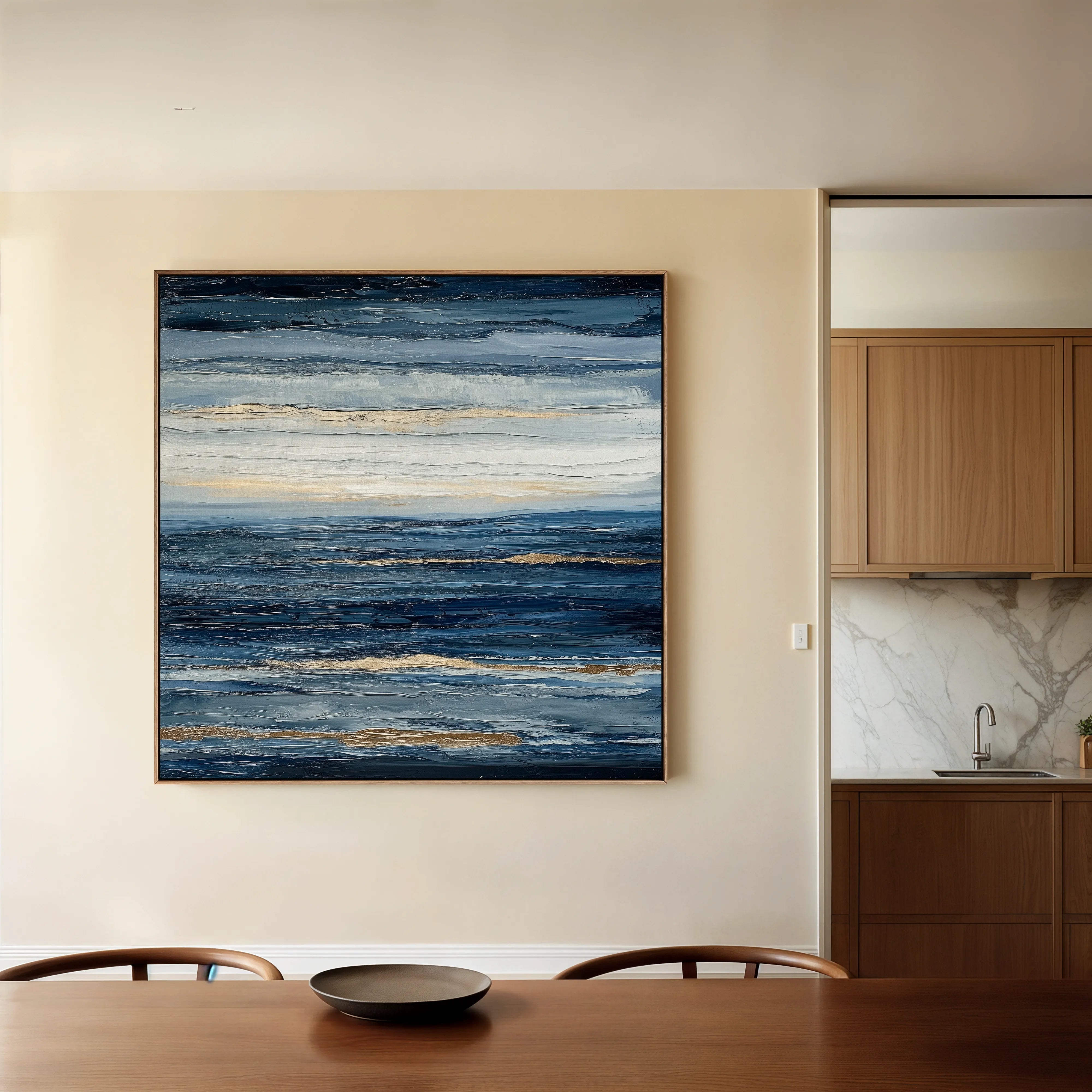 Abstract 997 Canvas Art 16" x 16" / 40 x 40 cm / Black