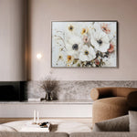 Floral 997 Canvas Art 18" x 24" / 45 x 60 cm / Black