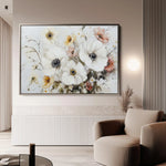 Floral 997 Canvas Art 60 x 40 cm / Black