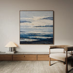 Abstract 998 Canvas Art 16" x 16" / 40 x 40 cm / Black