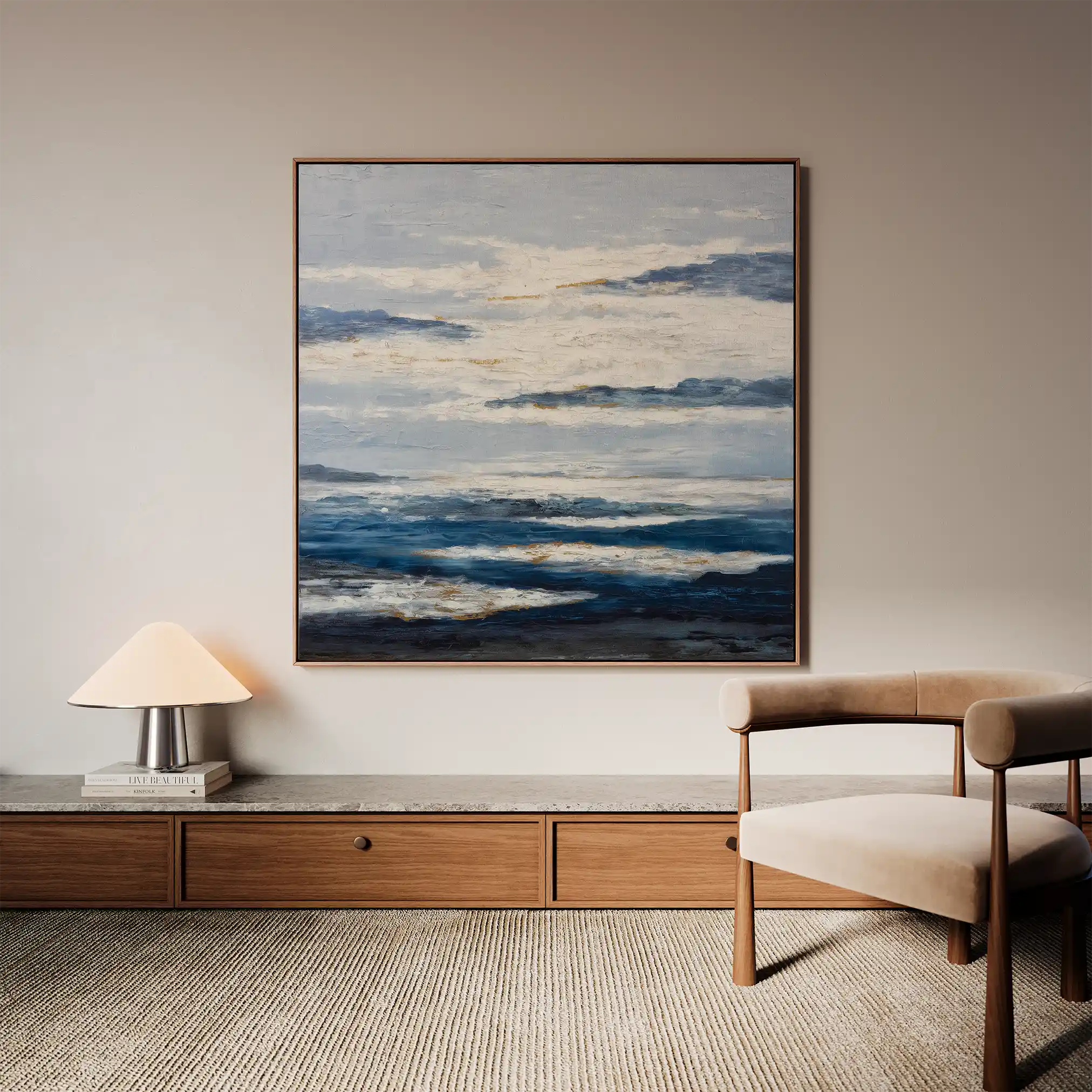 Abstract 998 Canvas Art 60 x 60 cm / Black