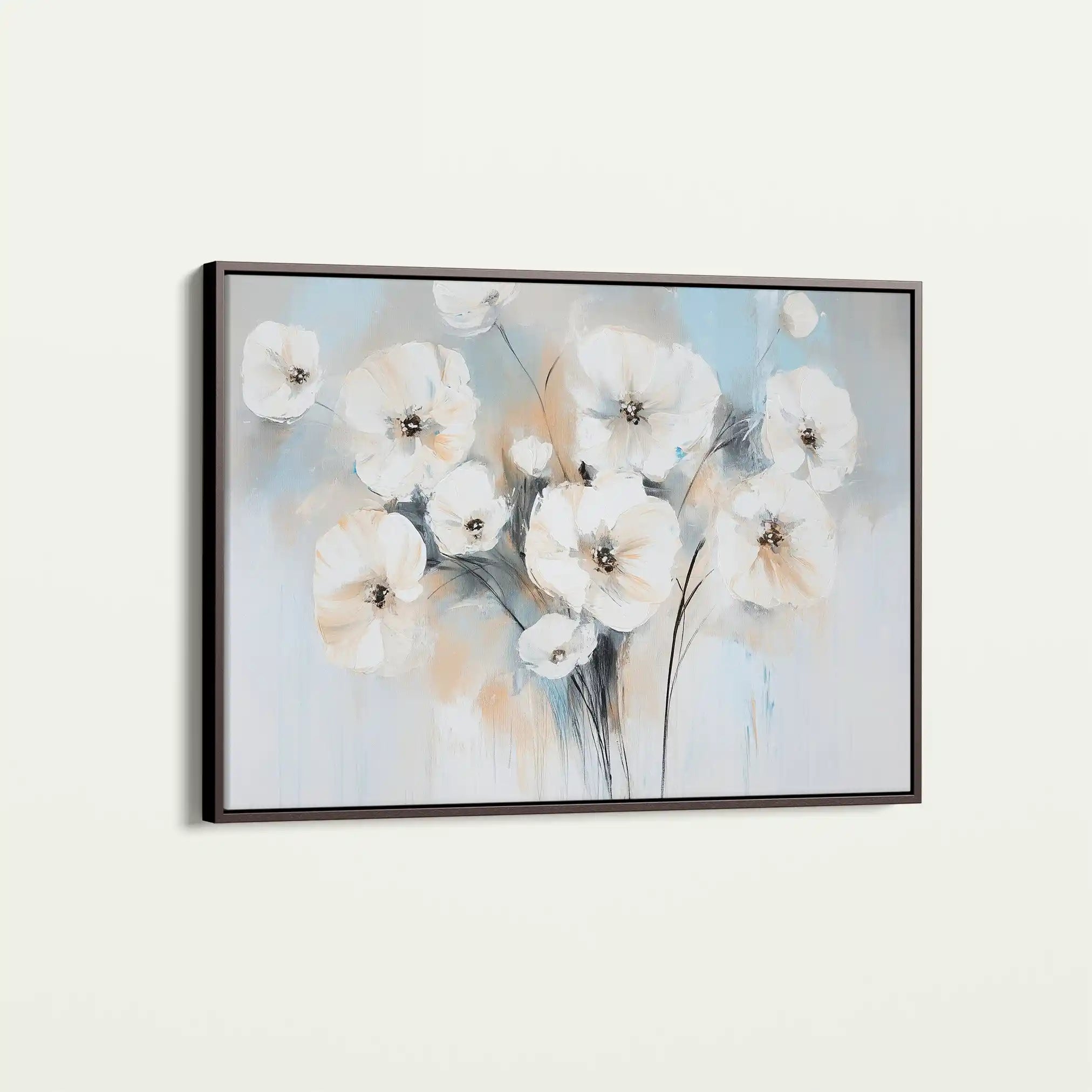 Floral 998 Canvas Art 60 x 40 cm / Black