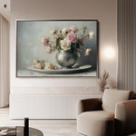 Floral 999 Canvas Art 18" x 24" / 45 x 60 cm / Black