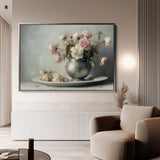 Floral 999 Canvas Art 18" x 24" / 45 x 60 cm / Black