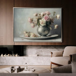 Floral 999 Canvas Art 18" x 24" / 45 x 60 cm / Black