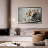 Floral 999 Canvas Art 18" x 24" / 45 x 60 cm / Black