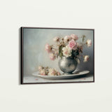 Floral 999 Canvas Art 18" x 24" / 45 x 60 cm / Black