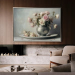 Floral 999 Canvas Art 60 x 40 cm / Black