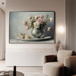 Floral 999 Canvas Art 60 x 40 cm / Black